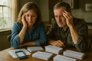 A visual representation of credit card debt stress in Middle America